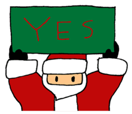 Santa and reindeer Christmas ! sticker #9058481