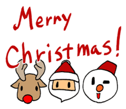Santa and reindeer Christmas ! sticker #9058495