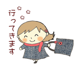 Easy-to-use sticker of girl! sticker #9058977