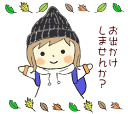 Easy-to-use sticker of girl! sticker #9058979