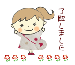 Easy-to-use sticker of girl! sticker #9058981