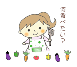 Easy-to-use sticker of girl! sticker #9058983