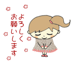 Easy-to-use sticker of girl! sticker #9058994