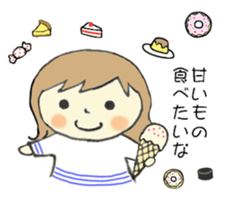 Easy-to-use sticker of girl! sticker #9058997