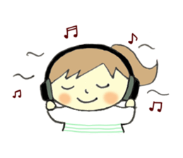 Easy-to-use sticker of girl! sticker #9058999