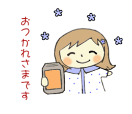 Easy-to-use sticker of girl! sticker #9059003