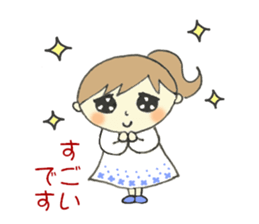 Easy-to-use sticker of girl! sticker #9059005