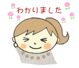 Easy-to-use sticker of girl! sticker #9059006