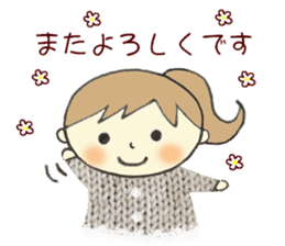 Easy-to-use sticker of girl! sticker #9059009