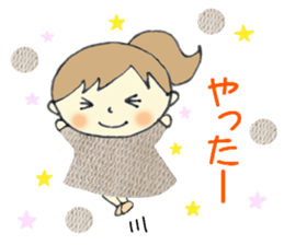 Easy-to-use sticker of girl! sticker #9059010