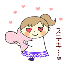 Easy-to-use sticker of girl! sticker #9059012