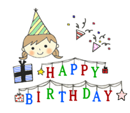 Easy-to-use sticker of girl! sticker #9059015