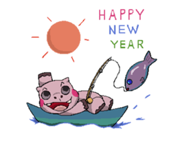 happy hippopotamus sticker #9060096