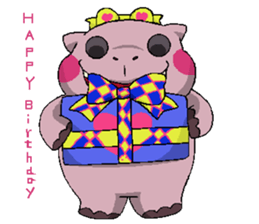 happy hippopotamus sticker #9060100