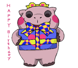 happy hippopotamus sticker #9060100