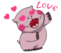 happy hippopotamus sticker #9060121