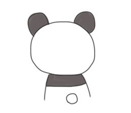 kawaii panda sticker sticker #9060265