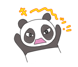 kawaii panda sticker sticker #9060279