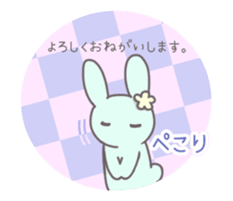 Pastel rabbit. sticker #9060526