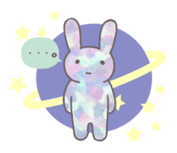 Pastel rabbit. sticker #9060528