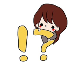 Cute girl but sweat sticker #9061098