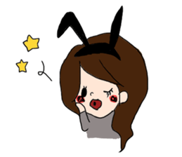 Cute girl but sweat sticker #9061099