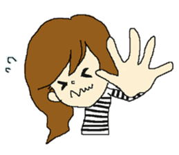 Cute girl but sweat sticker #9061105