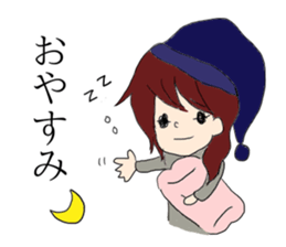 Cute girl but sweat sticker #9061109