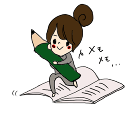 Cute girl but sweat sticker #9061111