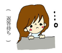 Cute girl but sweat sticker #9061116