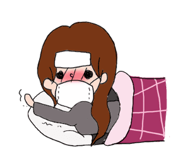 Cute girl but sweat sticker #9061135