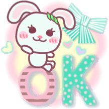 Chocolate bunny -Answer set- sticker #9061144