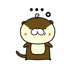 Negative otter. The third version. sticker #9061628