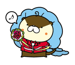 Negative otter. The third version. sticker #9061641