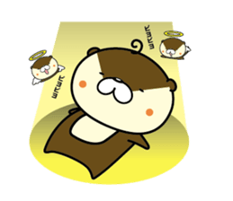 Negative otter. The third version. sticker #9061647