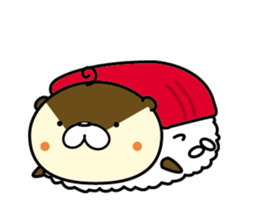 Negative otter. The third version. sticker #9061654