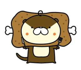 Negative otter. The third version. sticker #9061655