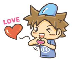 Dolphin MAN Happy partner sticker #9062396