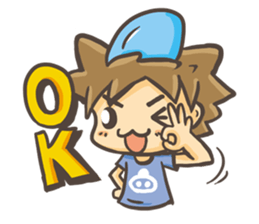 Dolphin MAN Happy partner sticker #9062409