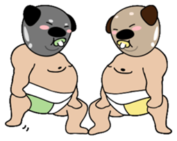 Baby twins Dog sticker #9063161