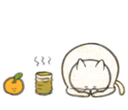 Cat and oranges sticker #9064228