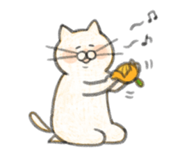 Cat and oranges sticker #9064250