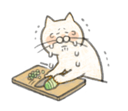 Cat and oranges sticker #9064256