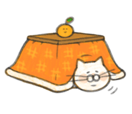 Cat and oranges sticker #9064280