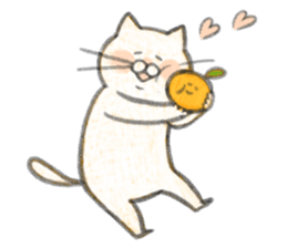 Cat and oranges sticker #9064290