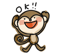 Serious monkey sticker #9065136