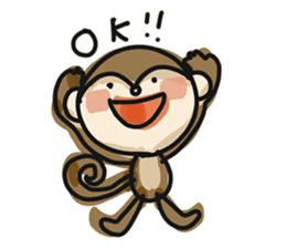 Serious monkey sticker #9065136