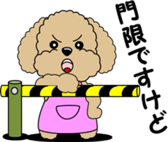 Toy Poodle parent and child sticker #9065458