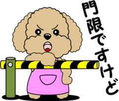 Toy Poodle parent and child sticker #9065458