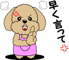 Toy Poodle parent and child sticker #9065464